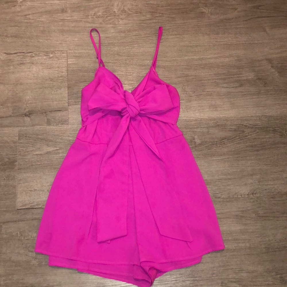 Hot pink romper